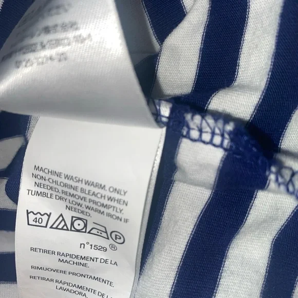 Polo Ralph Lauren Custom Slim Fit Stripe Top in Navy and White L - Picture 12 of 12